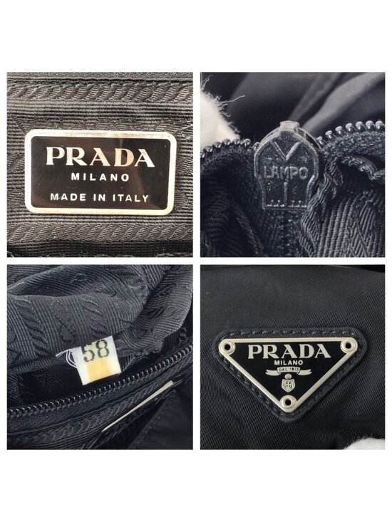 Prada Tessuto Black Silver Nylon Backpack main image 6